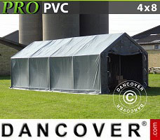 Portable garage PRO 4x8x2x3.1 m, PVC, Grey