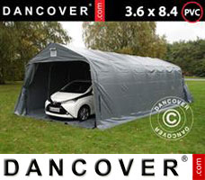 Portable garage PRO 3.6x8.4x2.68 m PVC, with ground cover, Grey