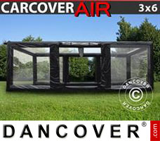Portable garage Inflatable garage 3x6m, PVC, Black/Clear w/air blower