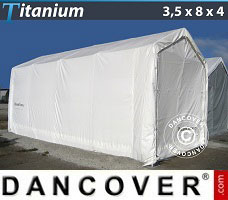 Portable garage Titanium 3.5x8x3x4 m, White