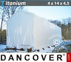 Portable garage Titanium 4x14x3.5x4.5 m, White
