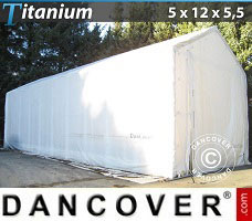Portable garage Titanium 5x12x4.5x5.5 m, White