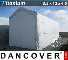Portable garage Titanium 3.5x12x3.5x4.5 m, White